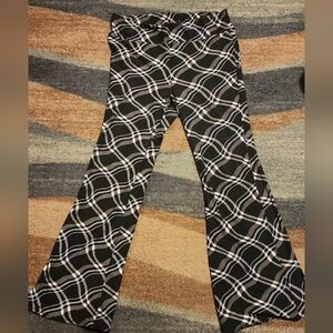 No Boundaries Black and White Checkered Pants